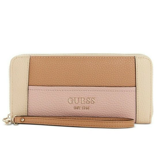 GUESS Women's Shawna Wristlet | Blush Multi/gold - Picture 1 of 2
